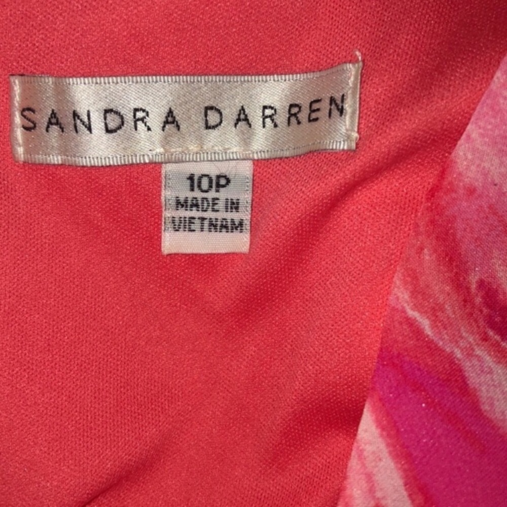 🌺SANDRA DARREN🌺FLORAL CHIFFON SHARKBITE DRESS🌺 - Picture 10 of 10